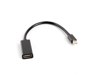 ADATADOR LANBERG MINIDISPLAYPORT MACHO/HDMI HEMBRA 20CM NEGRO