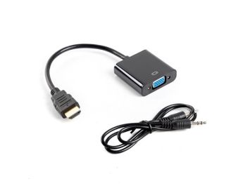 ADAPTADOR LANBERG HDMI MACHO/VGA HEMBRA+MINIJACK 3.5MM HEMBRA 20CM