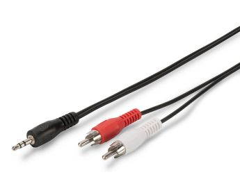 CABLE DIGITUS ADAPTADOR AUDIO JACK 3.5mm - 2x RCA 2,5m CCS 2x0,10/10 M/M