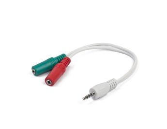 CABLE AUDIO GEMBIRD SPLITER CONECTOR 3,5MM BLANCO