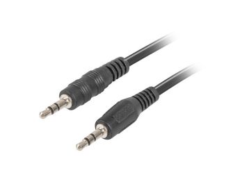 CABLE ESTEREO LANBERG JACK 3.5MM MACHO/JACK 3.5MM MACHO 1.2M NEGRO