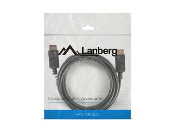 CABLE DISPLAYPORT LANBERG MACHO MACHO 4K 3M NEGRO