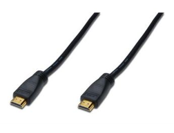 CABLE DIGITUS VIDEO HDMI ALTA VELOCIDAD TIPO A M/AMP M/M 10M FULLHD GOLD NEGRO