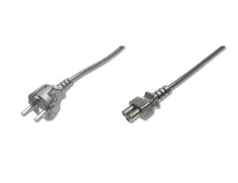 CABLE ALIMENTACION DIGITUS CEE 7/7 (TIPO F) - C5 M/H 1,8M H05VV-F3G 0,75MM SW