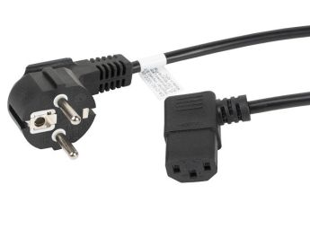 CABLE DE ALIMENTACION LANBERG SCHUKO CEE 7/7 A IEC320 C13 ACODADO 1.8M