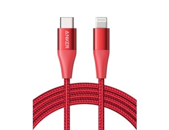 CABLE LIGHTNING ANKER POWERLINE + II MACHO A TIPO C MACHO 1,8M ROJO