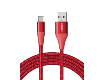 CABLE USB 2.0 ANKER POWERLINE+ II USB/ A MACHO A TIPO C MACHO 1,8M ROJO