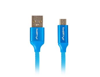 CABLE USB LANBERG 2.0 MACHO/MICRO USB MACHO QUICK CHARGE 3.0 1.8M AZUL