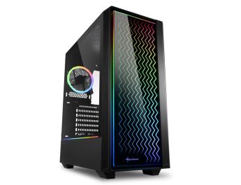 CAJA SHARKOON LIT 200 ATX 2XUSB3.0 RGB SIN FUENTE NEGRO