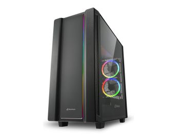 CAJA ATX SHARKOON REV220 2XUSB3.0 RGB SIN FUENTE NEGRO