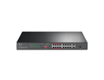 SWITCH TP-LINK 16-PORT 10/100MBPS + 2-PORT GIGABIT RACKMOUNT SWITCH WITH 16-PORT