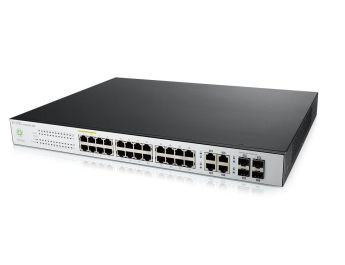 SWITCH ZYXEL NSW100-28P 24XRJ45 GIGABIT 4XSFP L2 POE 802.3af NEBULA CLOUD CPNTIN