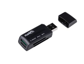 LECTOR DE TARJETAS NATEC MINI ANT 3 SDHC MMC M2 MICROSD USB 2.0 NEGRO