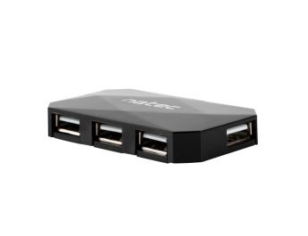 HUB NATEC LOCUST 4 PUERTOS USB 2.0 NEGRO