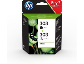 TINTA HP 303 PACK AHORRO 2 NEGRO + CIAN MAGENTA AMARILLO