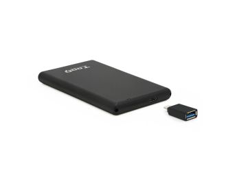 CAJA EXTERNA TOOQ TQE-2533B 2,5" 9,5 MM SATA USB 3.1 GEN2 USB-C NEGRO