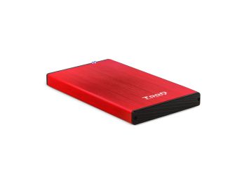 CAJA EXTERNA TOOQ TQE-2527R 2,5" 9,5 MM SATA USB 3.0/3.1 ROJO