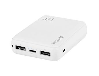 POWERBANK NATEC TREVI COMPACT 10000 MAH 2XUSB-A USB-C BLANCO