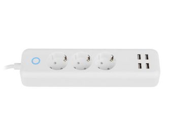 REGLETA WIFI LANBERG 3X SCHUKO 10A 4X USB 2.0 2.1A BLANCA