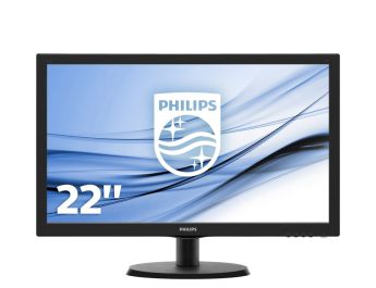 MONITOR PHILIPS 223V5LSB 21,5" LED FHD 1080P 5MS VGA DVI NEGRO MATE