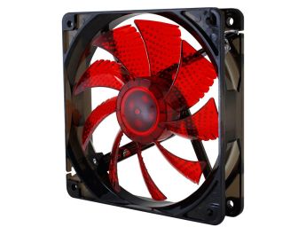 VENTILADOR CAJA NOX COOL FAN LED 120MM NEGRO LED ROJO