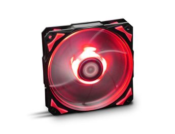 VENTILADOR CAJA NOX H-FAN LED 120MM NEGRO LED ROJO